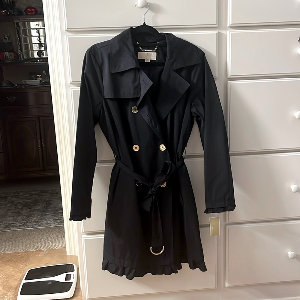 Michael Kors Trench Rain Coat ~ NWT ~ Navy ~ Size: Large